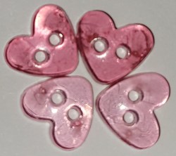 10mm clear pink heart